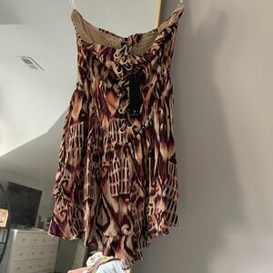 Lulu's Purple and Cream Mini Dress